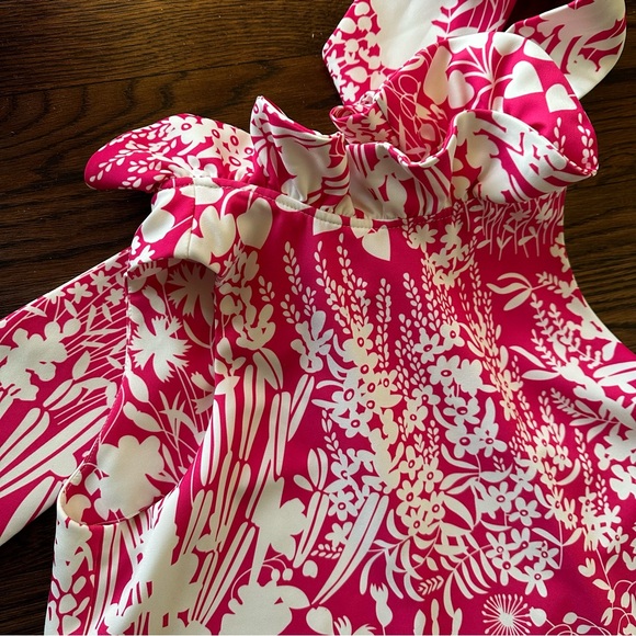 Tuckernuck Pink White Wildflower Blythe Sleeveless Floral A Line Bow Dress Sz Sm - Picture 8 of 16